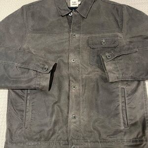 Flint & Tinder Wool Lined Waxed Trucker Jacket